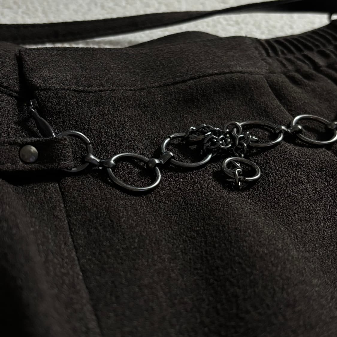 일본빈티지 다크브라운 체인 스커트 상품이미지3