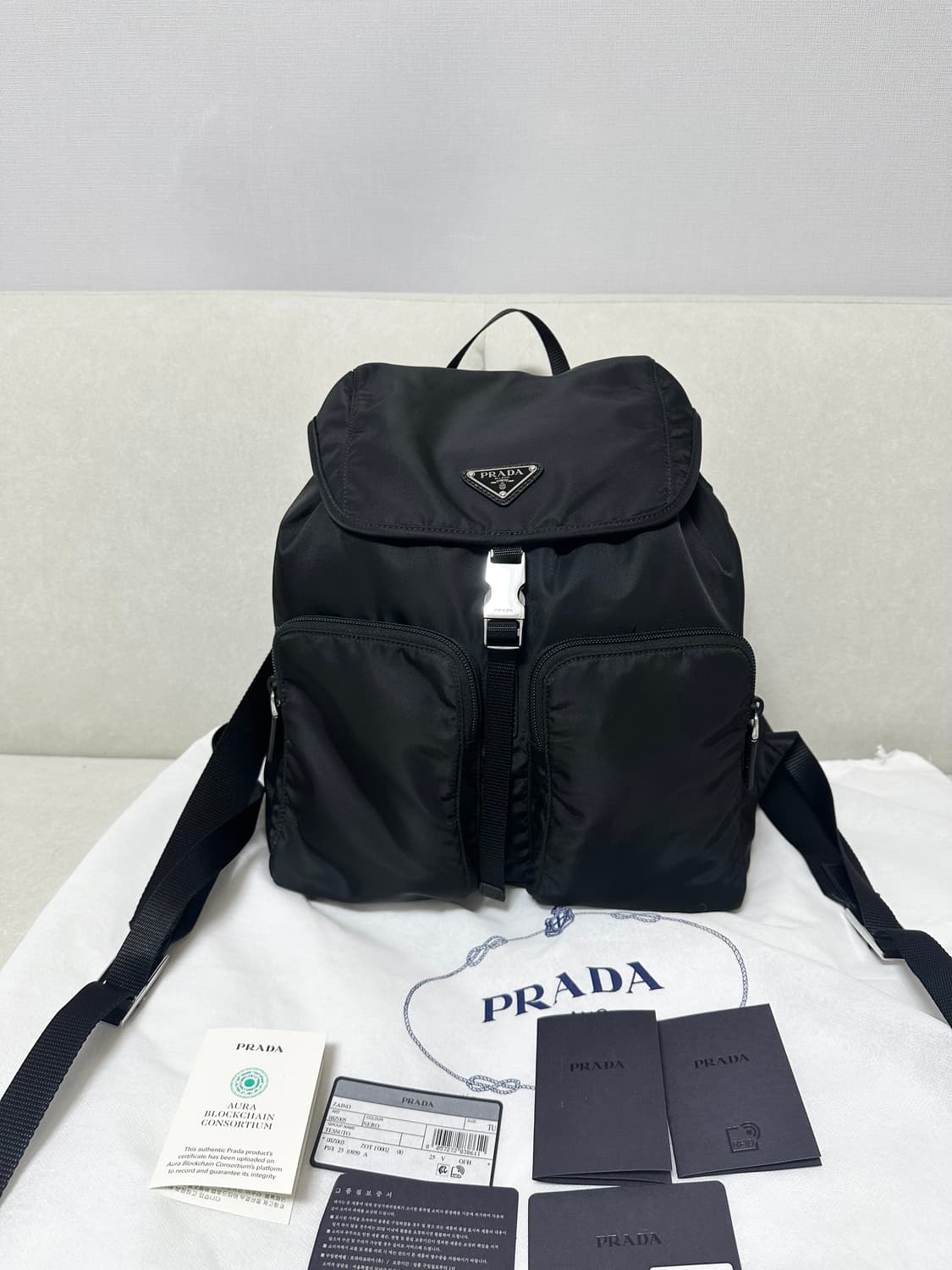 [SA 정품] 프라다 투 포켓 백팩 신형 상품이미지1