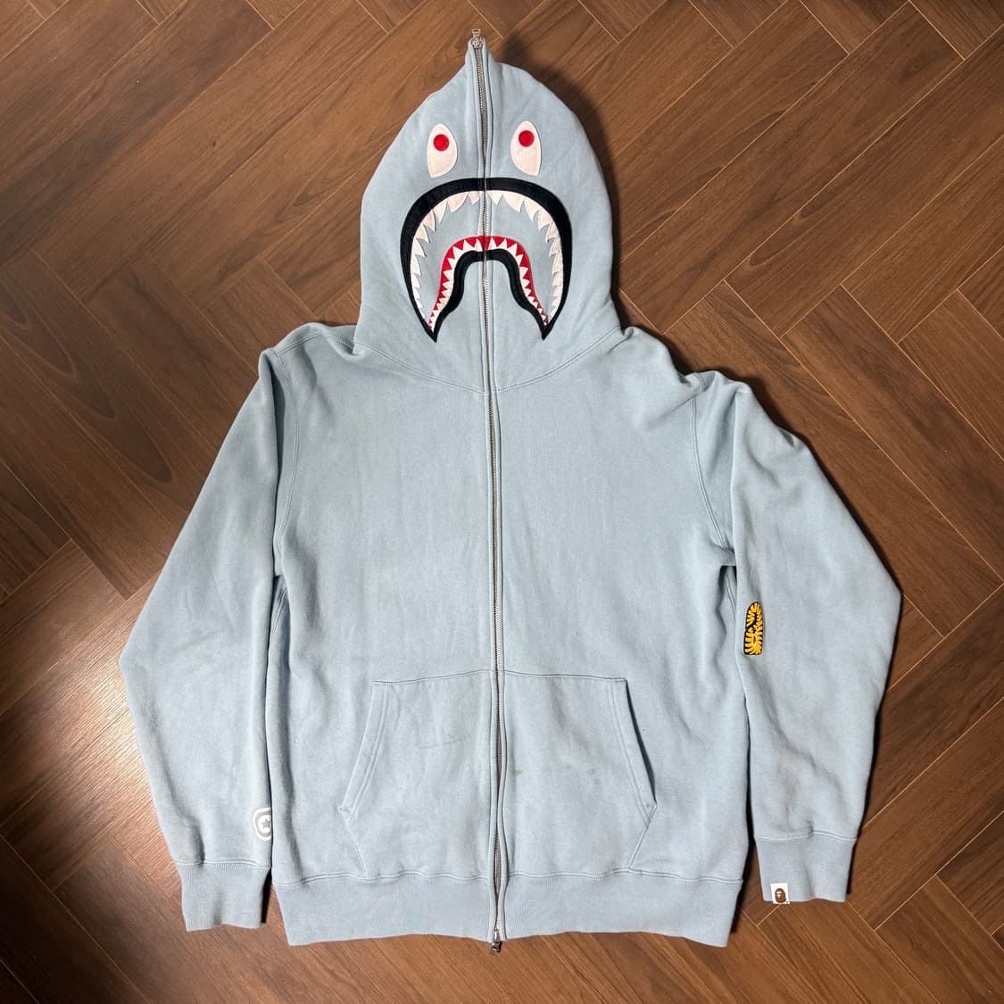 베이프 PONR 샤크 후드집업 스카이 블루 상품이미지1