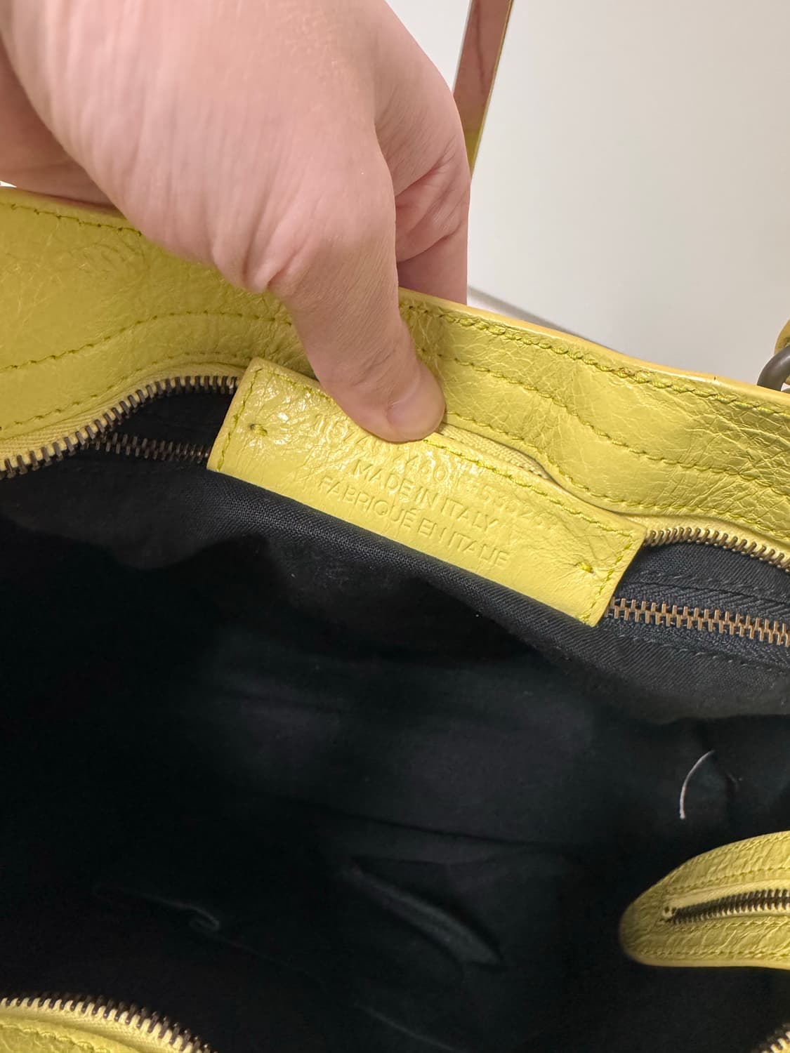 Balenciaga 발렌시아가 시티백 레몬 라임 미디움 상태 A 상품이미지8