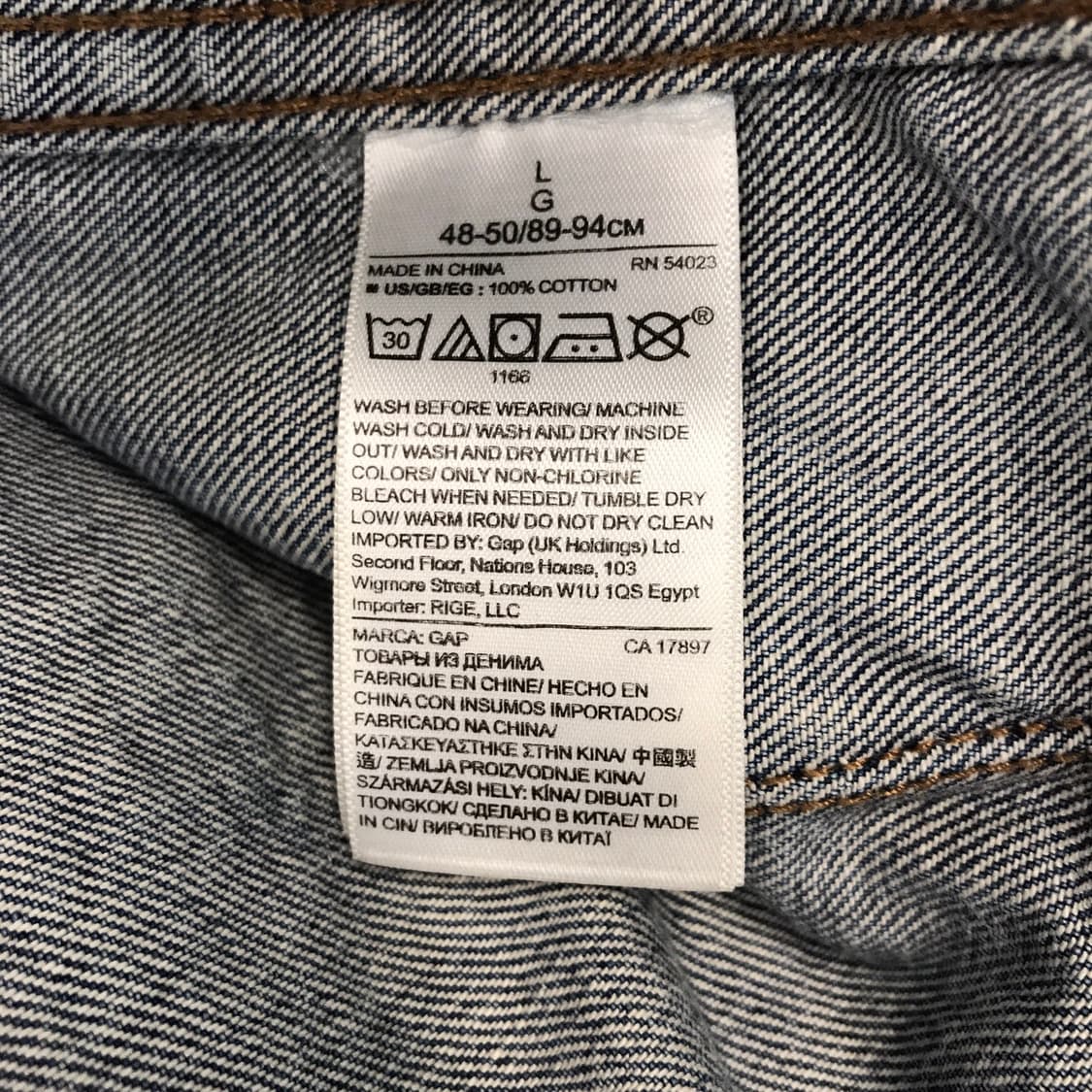 GAP 갭 워시드 트러커 데님자켓 USA [L] 상품이미지7