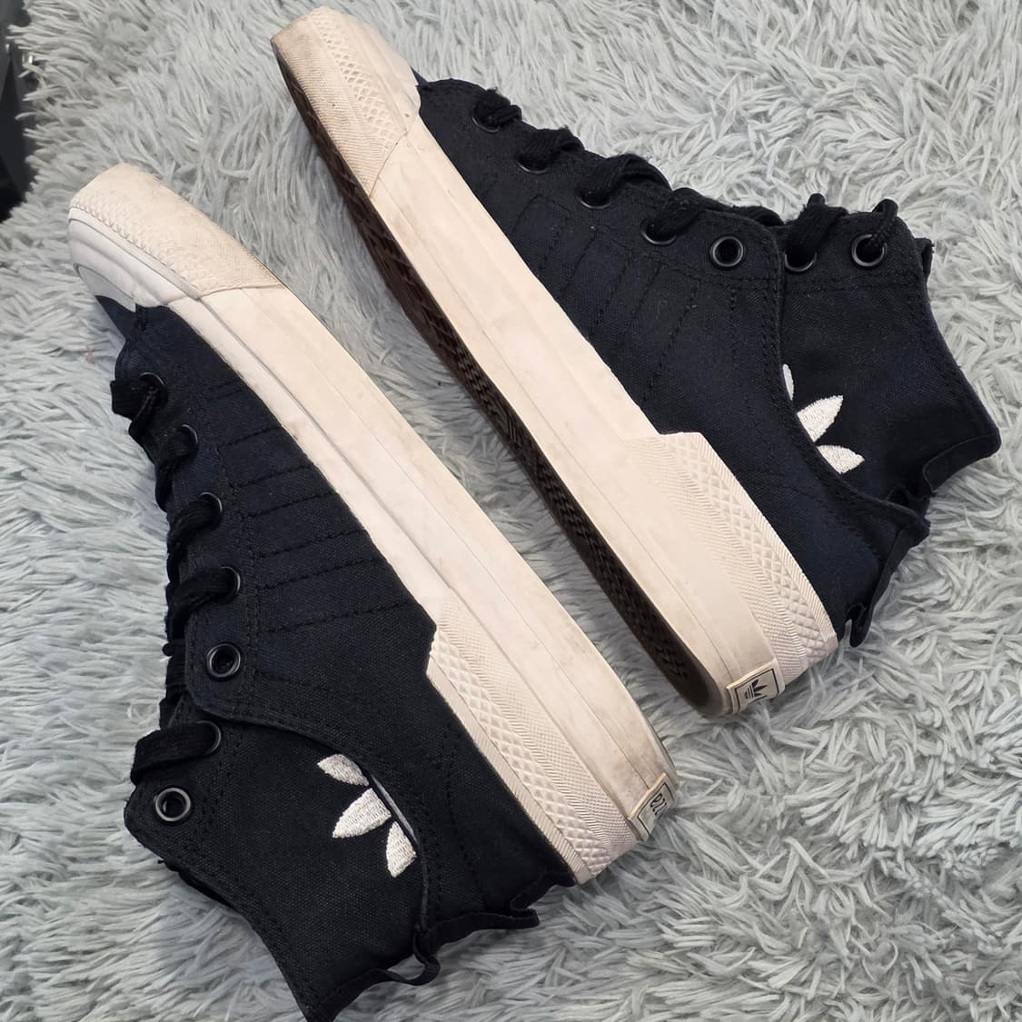 2a-12:아디다스 오리지널스 니짜 더블레이어 하이 블랙(240mm) 상품이미지9