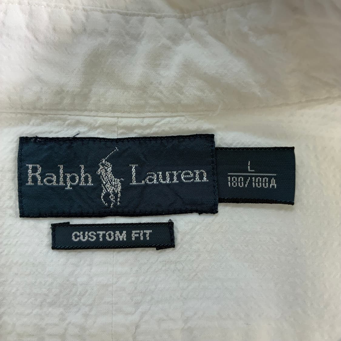 Polo  폴로 랄프로렌 자수 시어서커 화이트 반팔 셔츠  상품이미지3