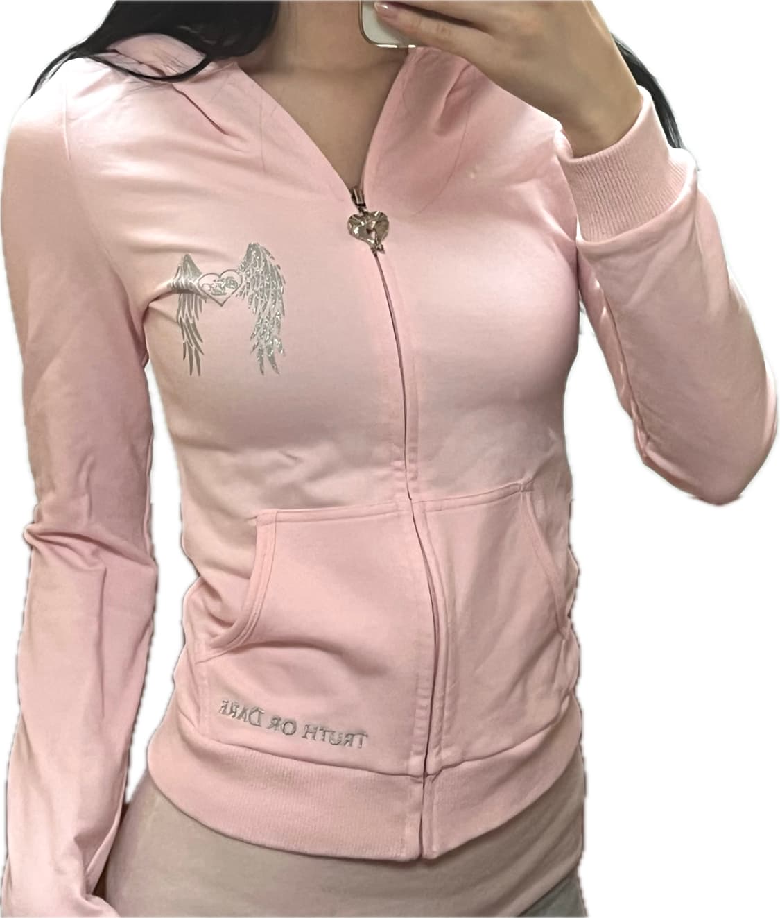 [Truth or Dare] 갸루 느낌 핑크 앤젤 후드집업 xs 🪽 상품이미지2