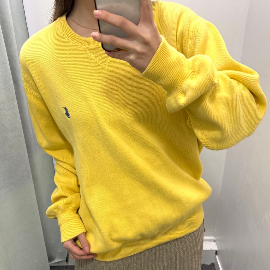 폴로 옐로우 니트 상품이미지2
