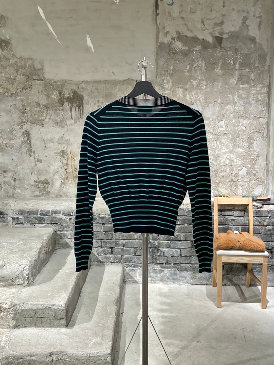 프라다 블랙 네온 스트라이프 니트 가디건 상품이미지6