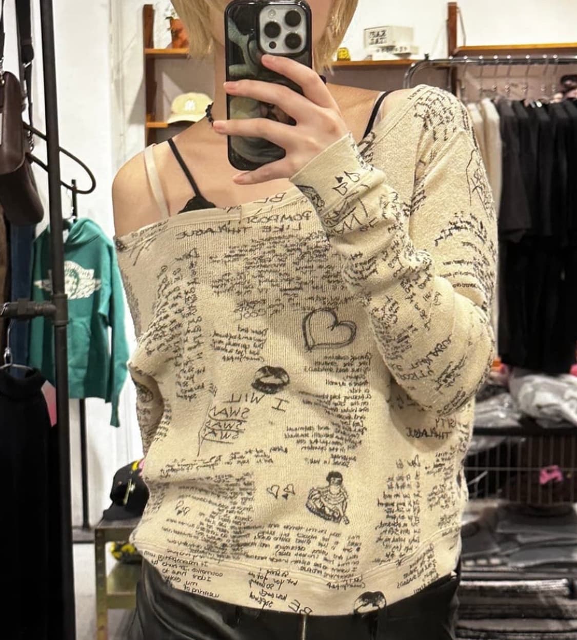 히스테릭 글래머 오프숄더 티 상품이미지2