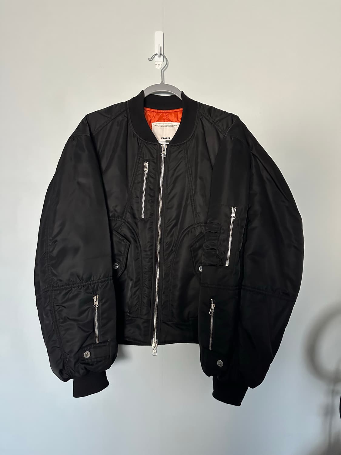 1사이즈) 크레이퍼 봄버 ma1 블랙 상품이미지2