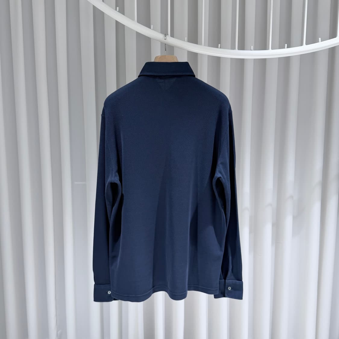 (S+/XL) / 새상품 로로피아나 코튼 피케 카라넥 폴로 긴발 티셔츠 상품이미지5