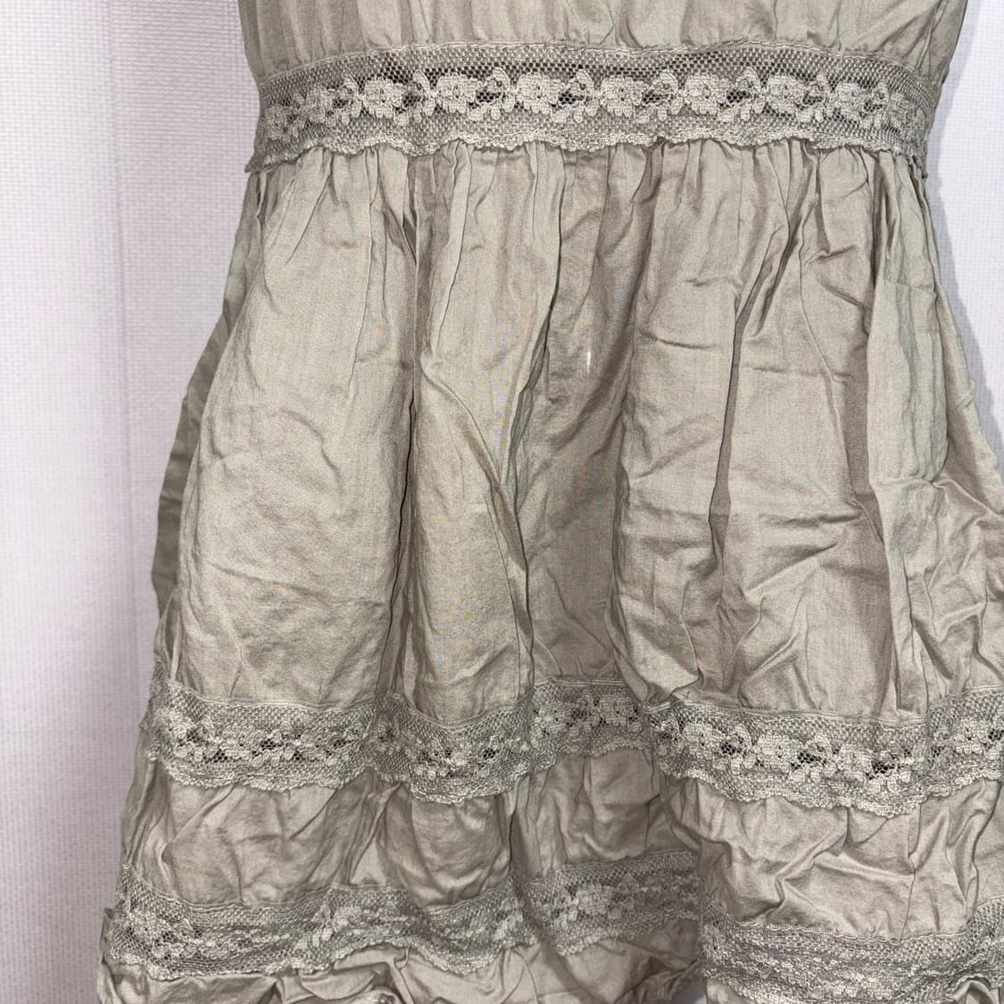 Khaki Lace Sleeveless Dress 상품이미지2