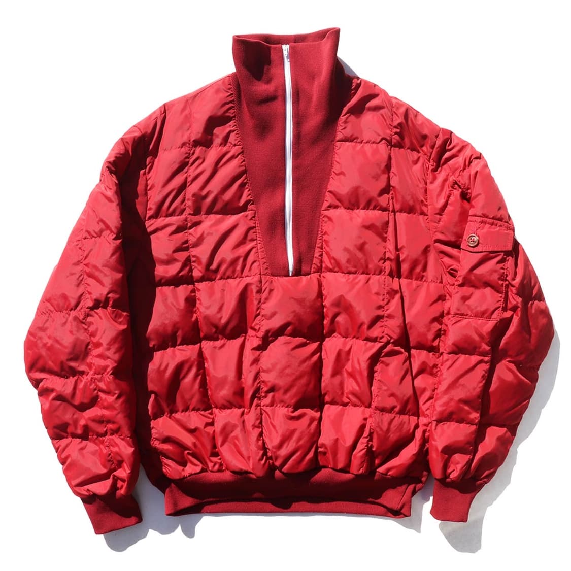 [XL] 80s 에디바우어 빈티지 구스다운 풀오버 레드 상품이미지1