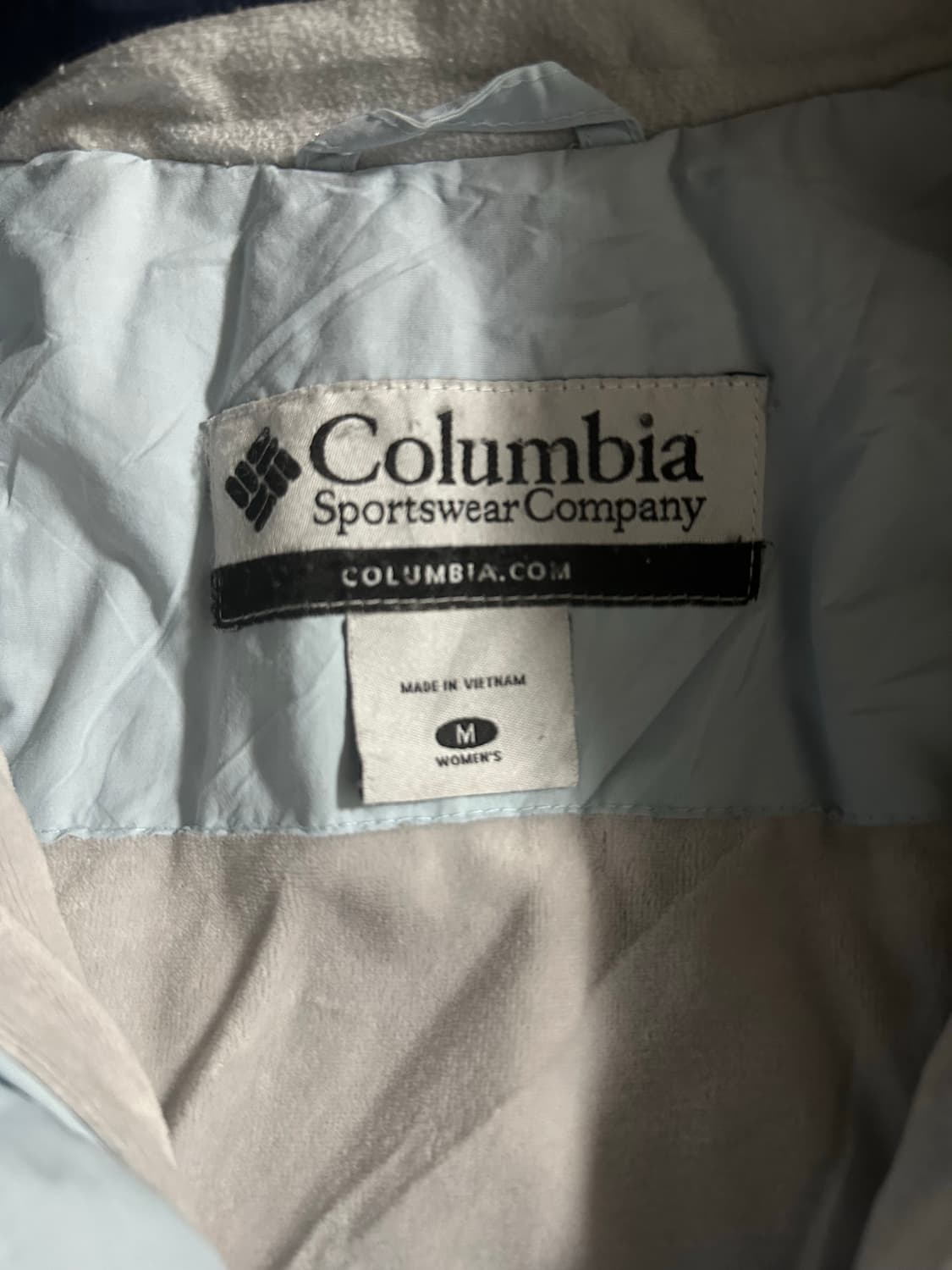 콜롬비아 여성 하늘색 패딩 자켓 상품이미지2