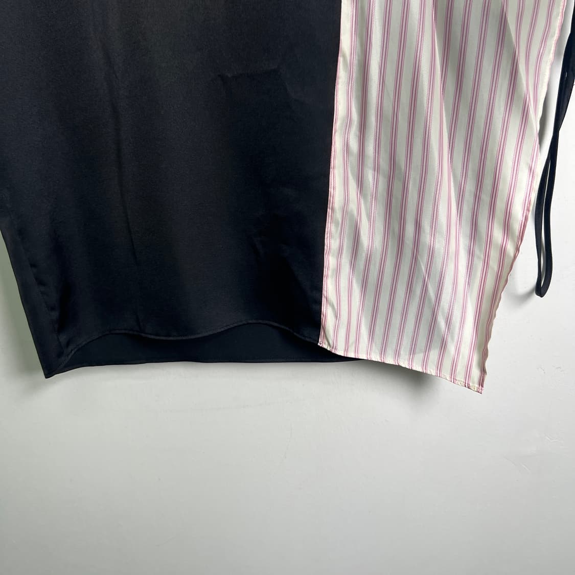 알렉산더 왕 사이드 타이 스트라이프 레이어드 슬리브리스 블라우스 L 상품이미지5