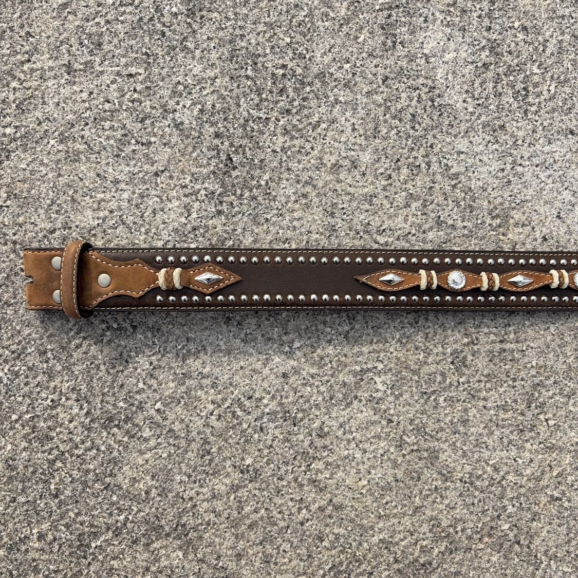 노코나 Nocona 스터디드 웨스턴 레더 벨트 상품이미지4