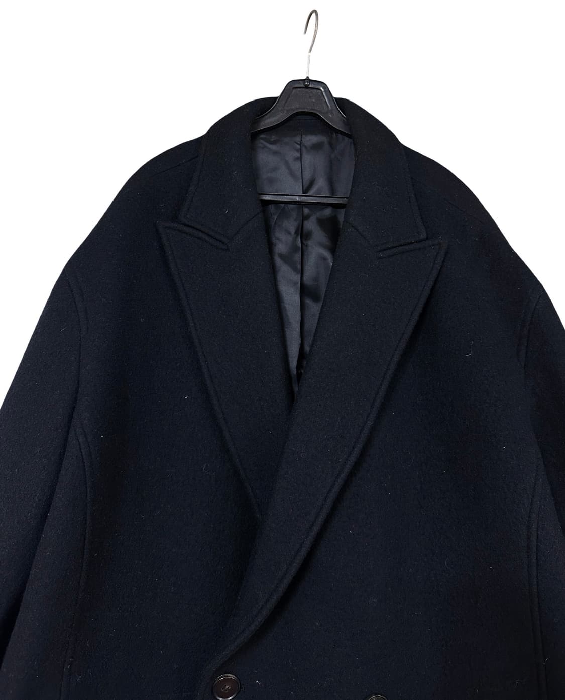 쿠어 coor 오버핏 더블 롱 코트 상품이미지3