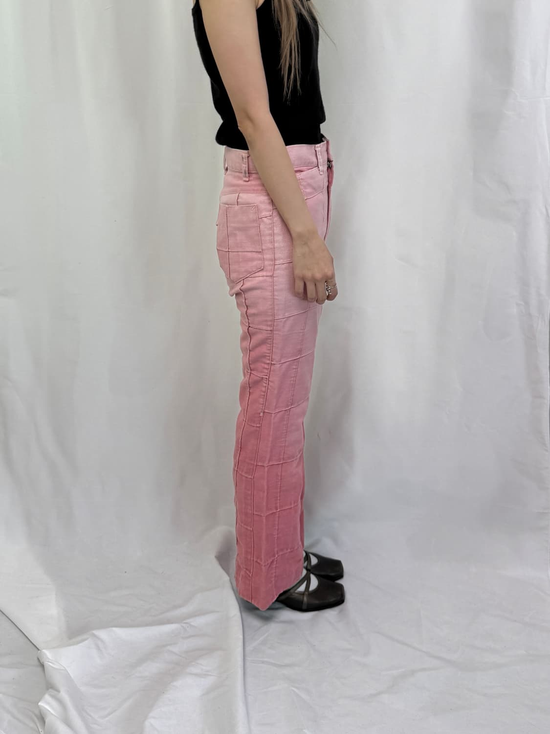 핑크 부츠컷 데님 상품이미지5