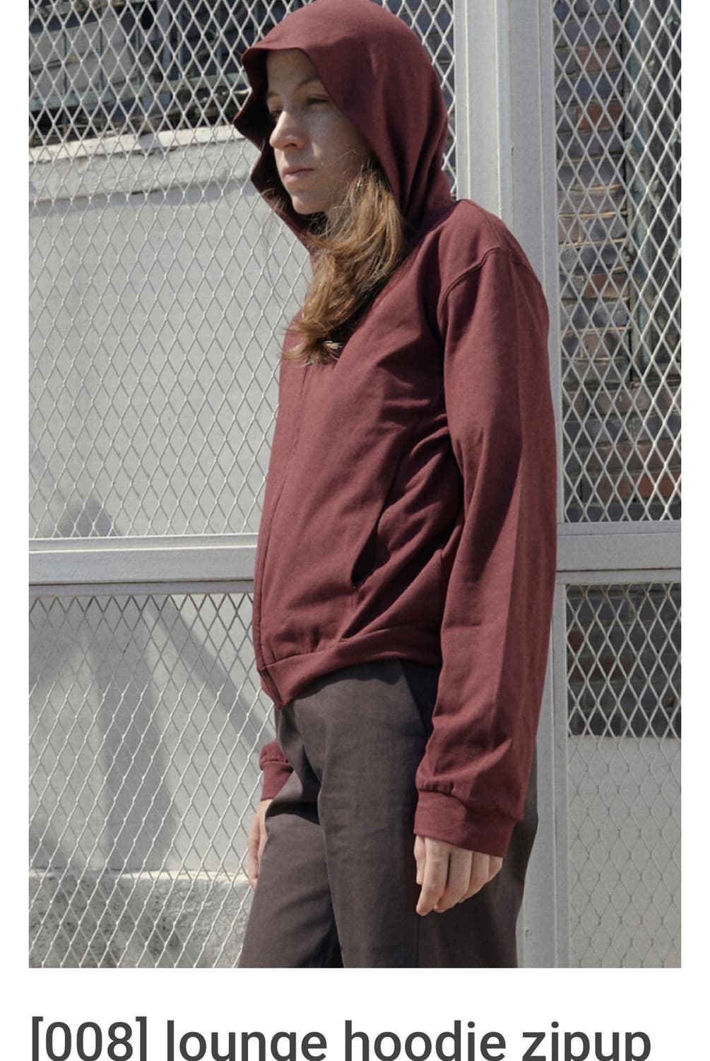 머듈 라운지 후드집업 버건디 1사이즈 상품이미지1