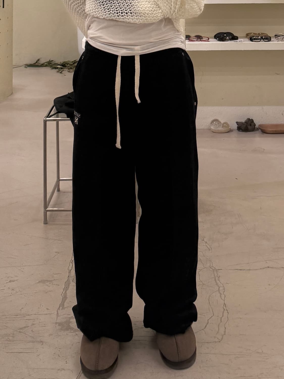 새터 스웻 와이드 코튼 팬츠  상품이미지1