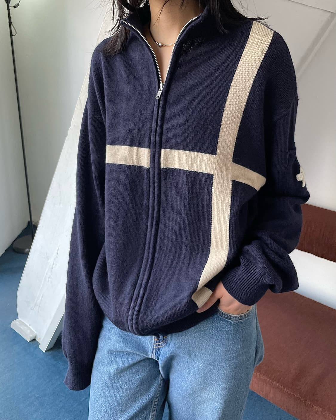 Vintage zip-up knit 상품이미지8