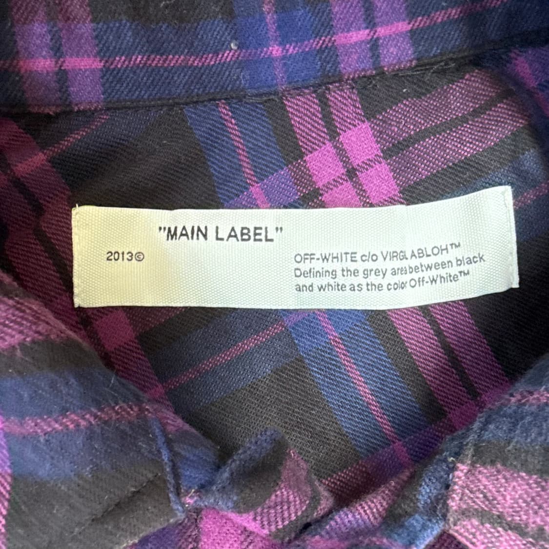 XL 오프화이트 플란넬 체크 셔츠 0310T 상품이미지3