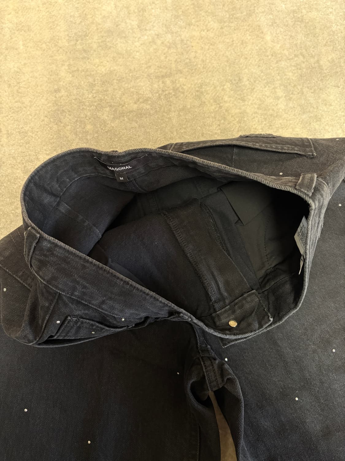 다이애그널 스터드 데미지 대님 상품이미지3