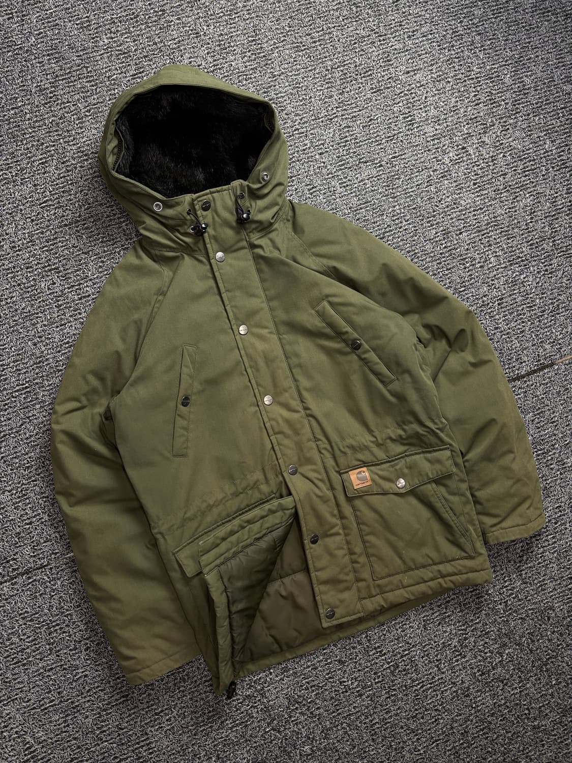 칼하트 WIP 웰론 트래퍼 파카 올리브 2022 상품이미지1