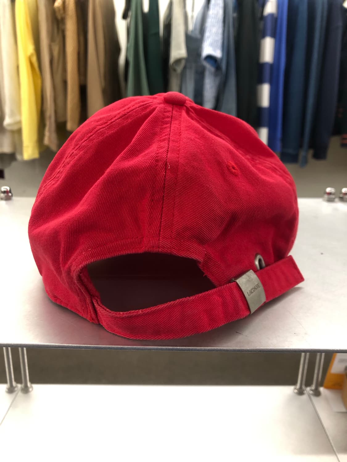 18ss 슈프림 라코스테 볼캡 레드 상품이미지2