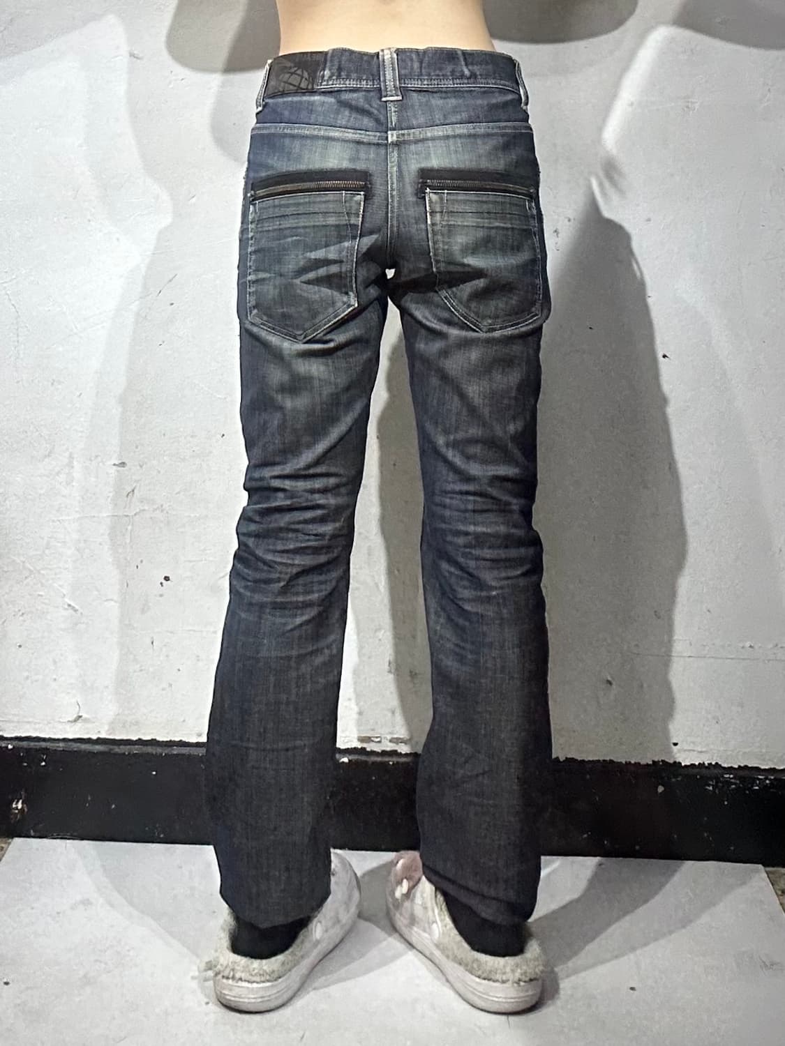 빔즈 흑청 새깅 스키니 데님 팬츠 M 상품이미지3