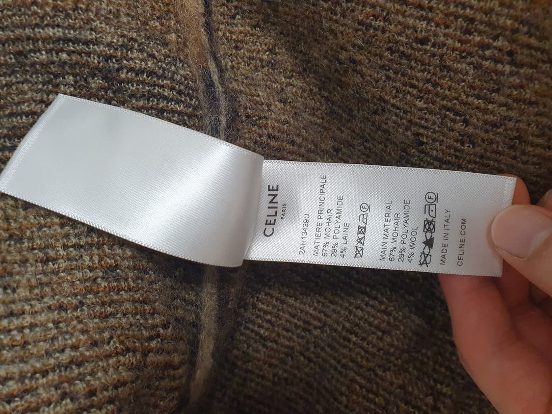 CELINE Cardigan In Brushed Mohair Brown 상품이미지5