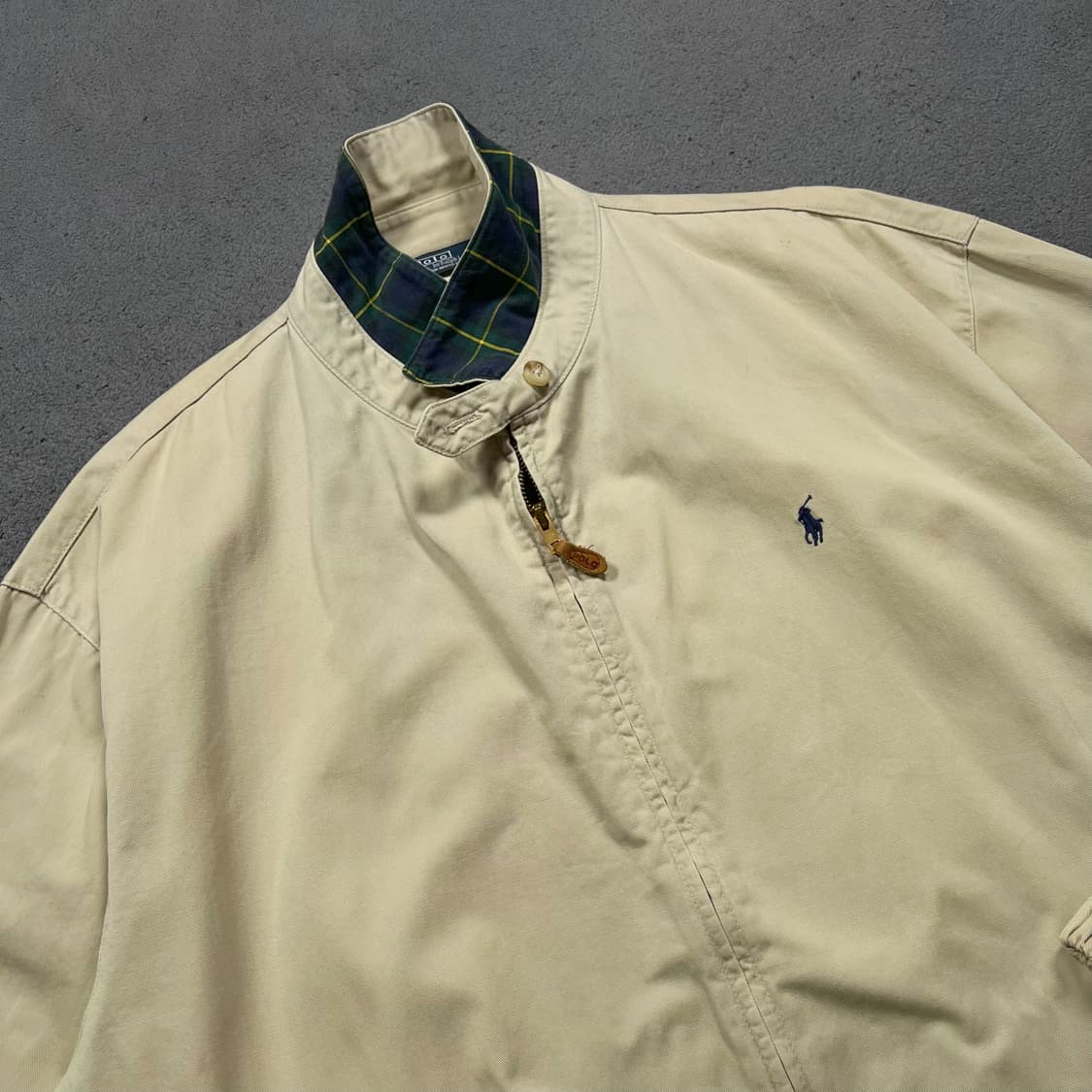 90's 폴로 베이지 스윙톱 블루종 자켓 상품이미지2
