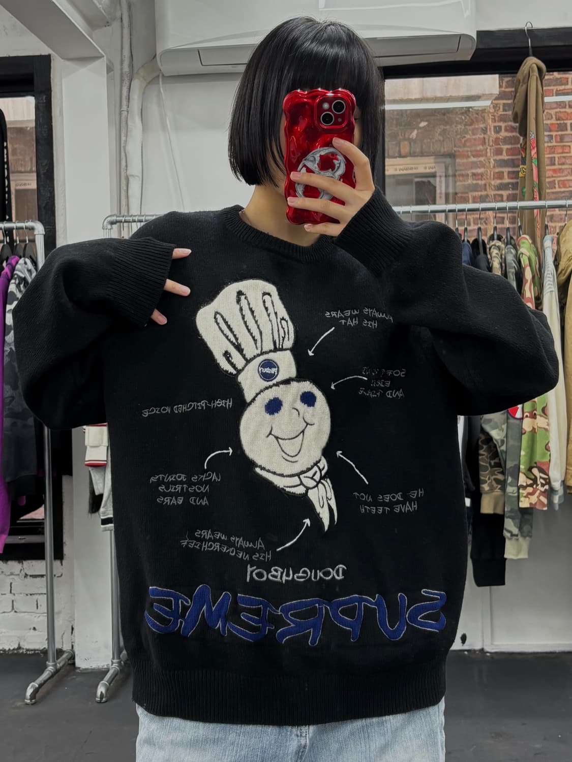 슈프림 도우보이 블랙 니트 상품이미지4