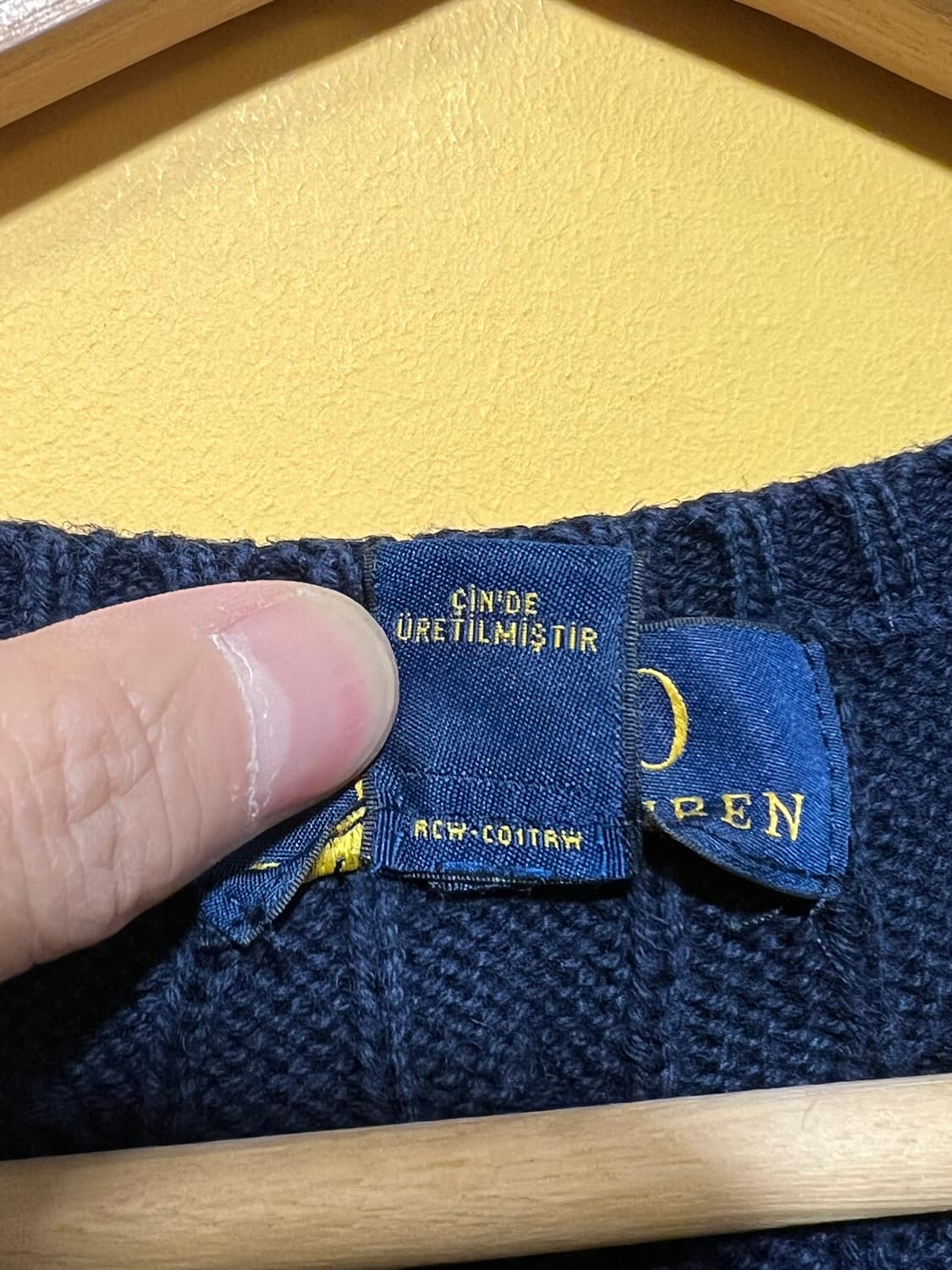 [여성XL] 폴로 랄프로렌 케이블 니트 베스트 네이비 포니 자수 상품이미지10