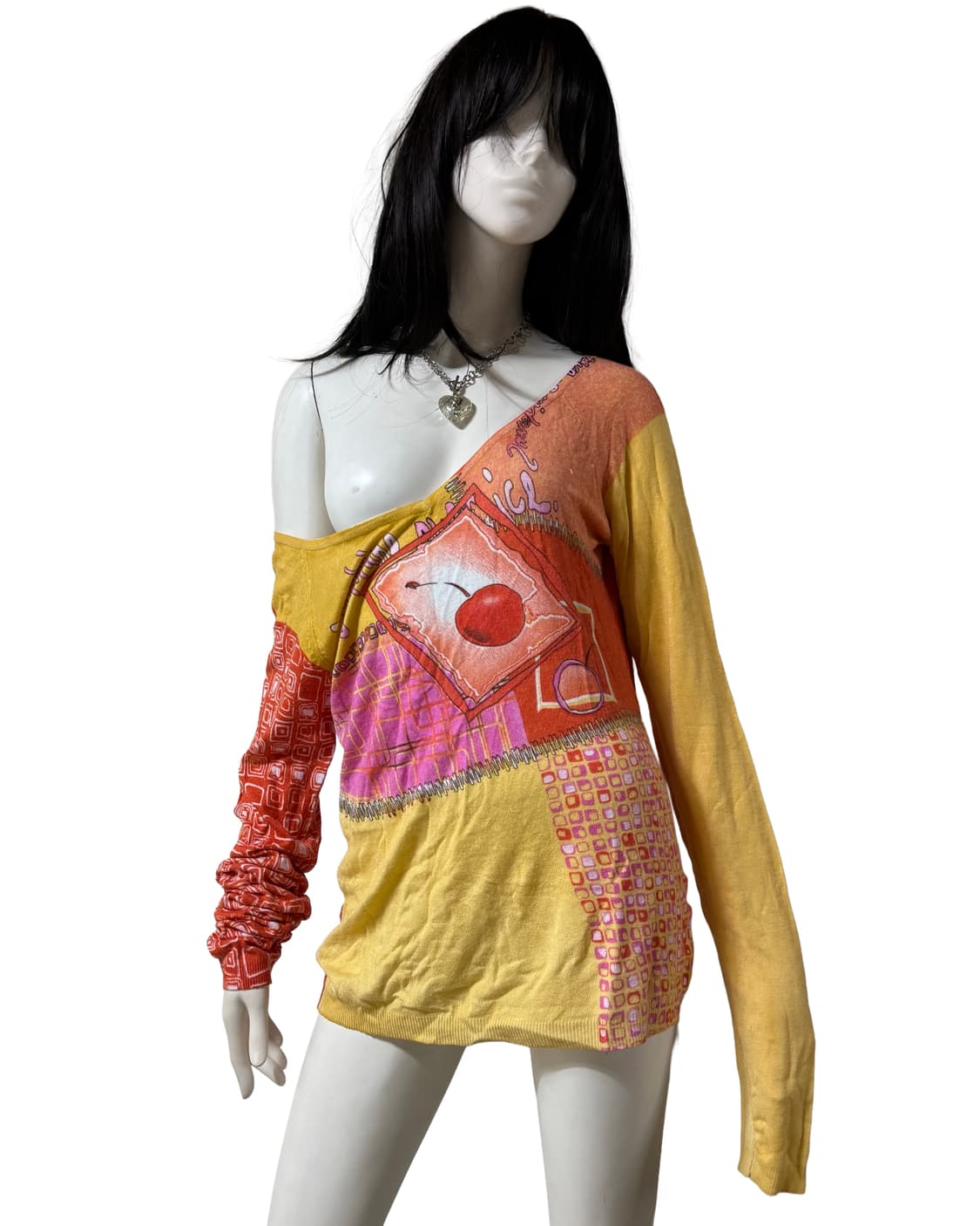 빈티지 y2k kitsch 브이넥 니트 상품이미지5