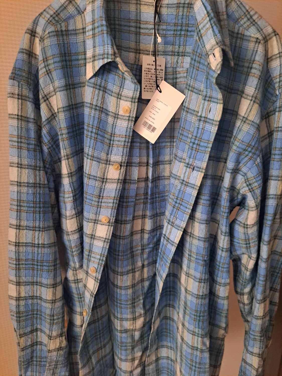 오라리 에어리 울 체크셔츠 4사이즈 상품이미지1