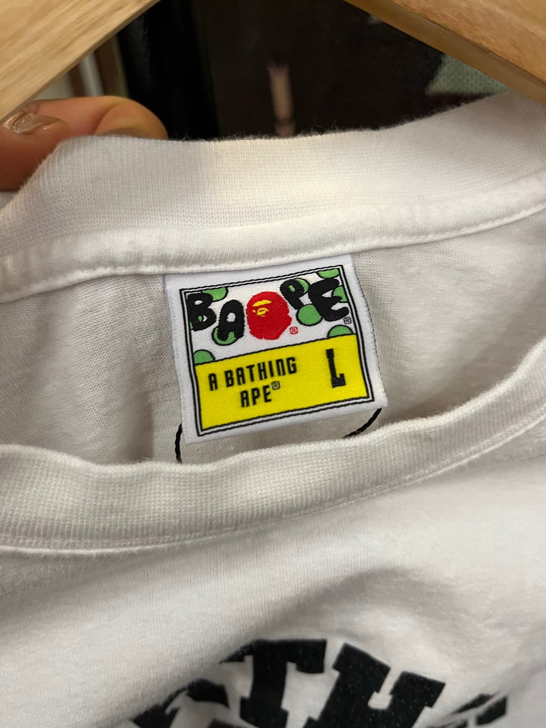 베이프 컬리지 화이트 반팔 티셔츠 #csz695 상품이미지5