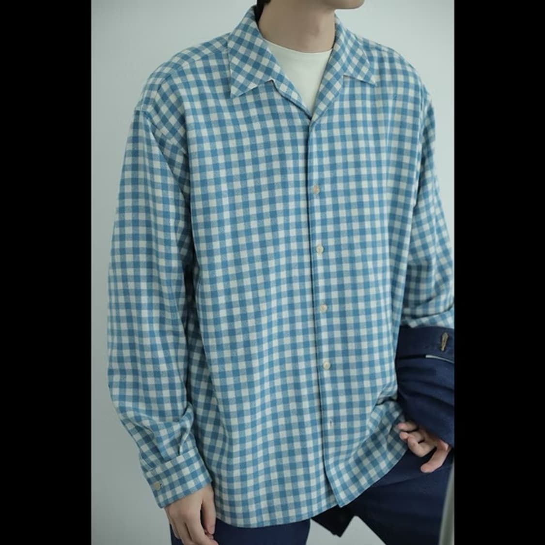 (새상품) 오라리 25ss 에어리 캐시미어 셔츠 블루종 4사이즈 상품이미지5