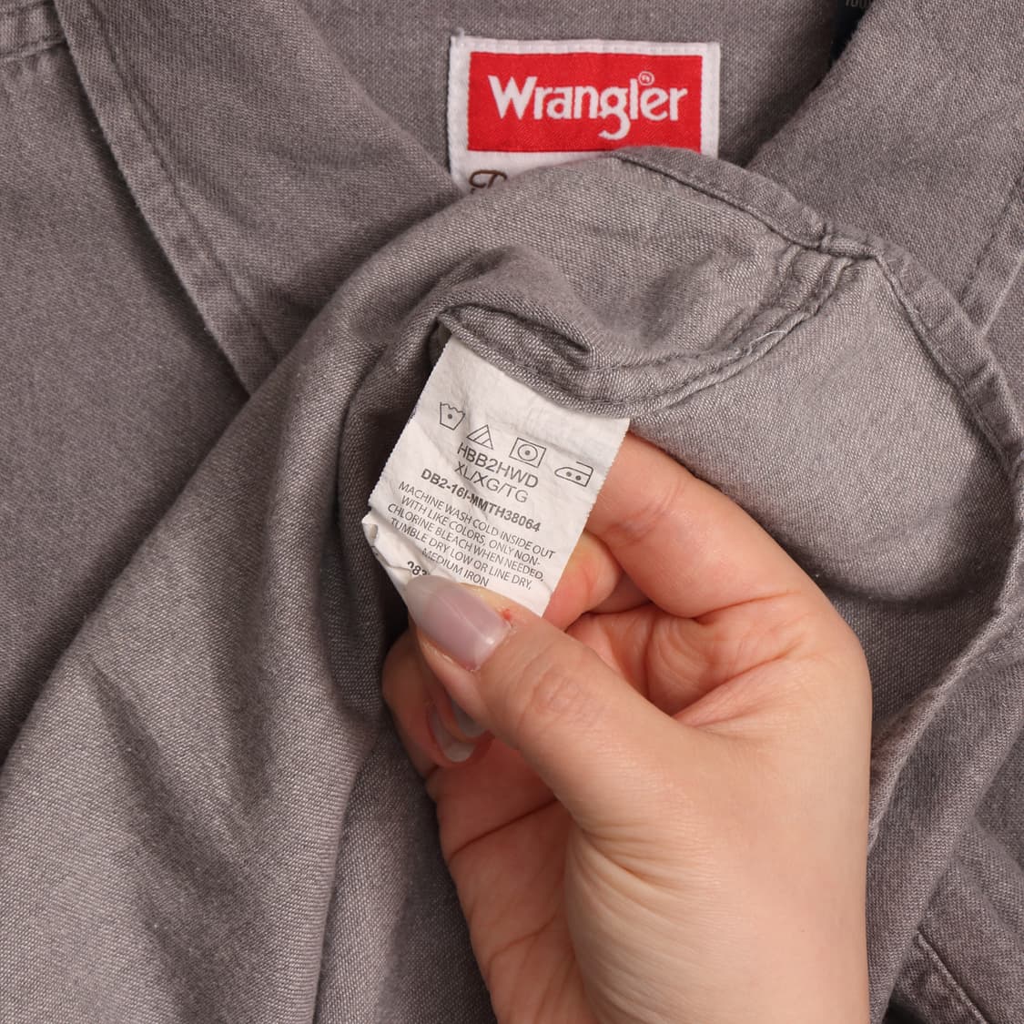 랭글러 코튼 워크셔츠 그레이 A1589 상품이미지4