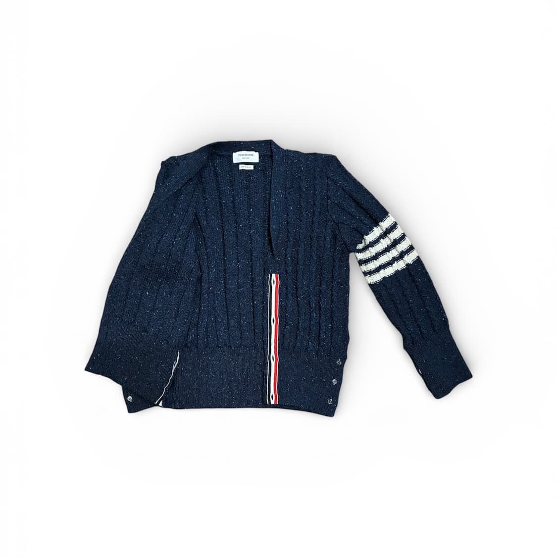 [새상품] 톰브라운 도네갈 트위스트 케이블 사선 클래식 브이넥 가디건 3 상품이미지3