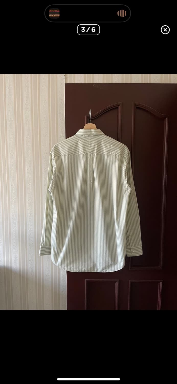 오라리 그린 스트라이프 셔츠 사이즈 3 상품이미지3
