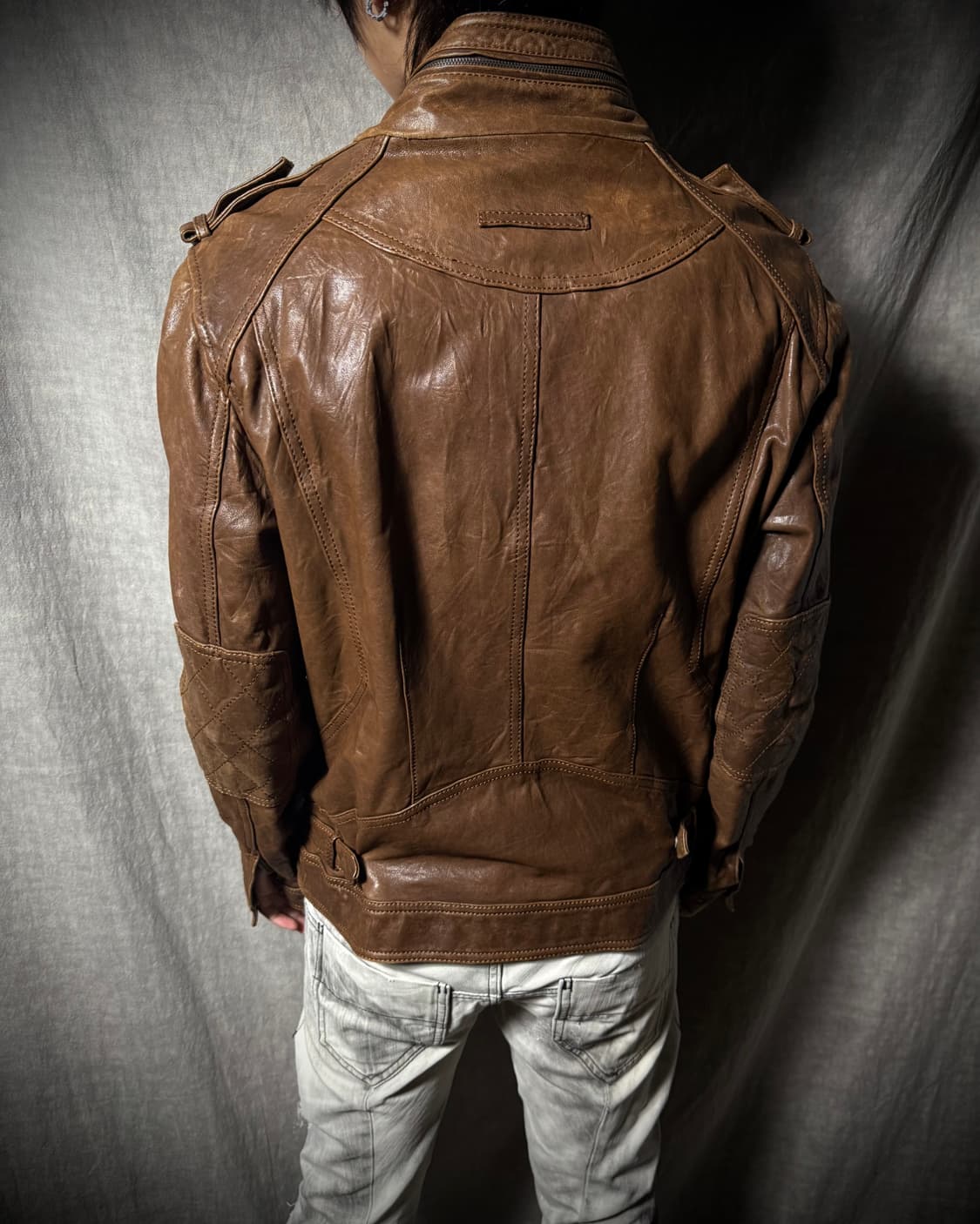 Lamb Leather Military Jacket  상품이미지8