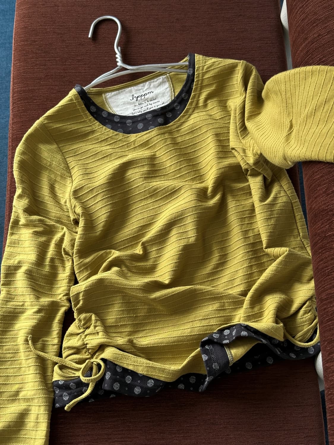 Design panel cotton L/S TOP 상품이미지1