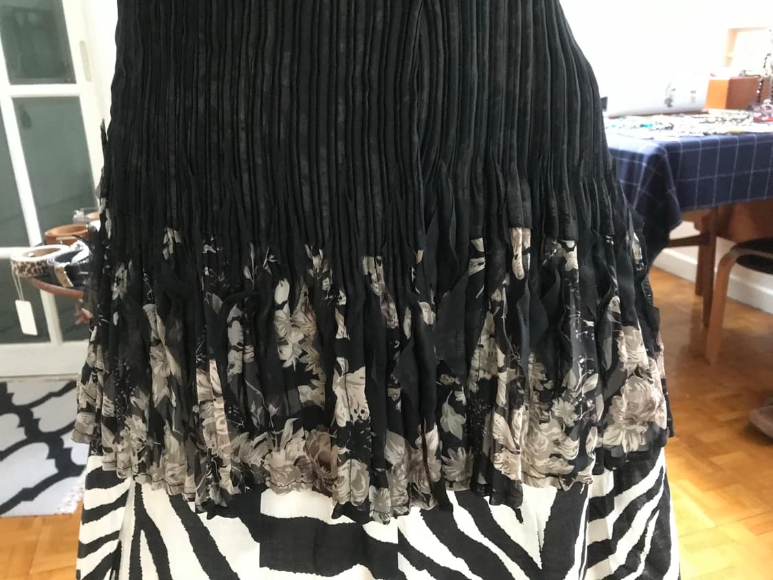 vintage pleats pattern sleeveless 상품이미지2