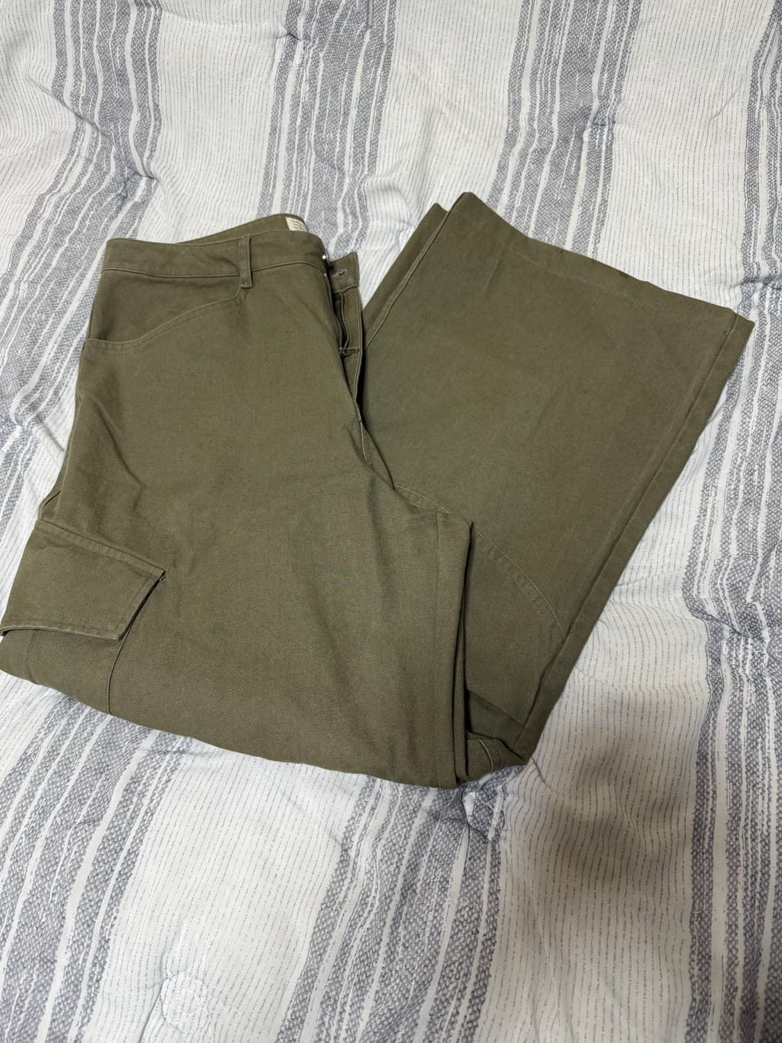 (2) 다이브인 워시드 베른 카고 팬츠 카키 상품이미지3