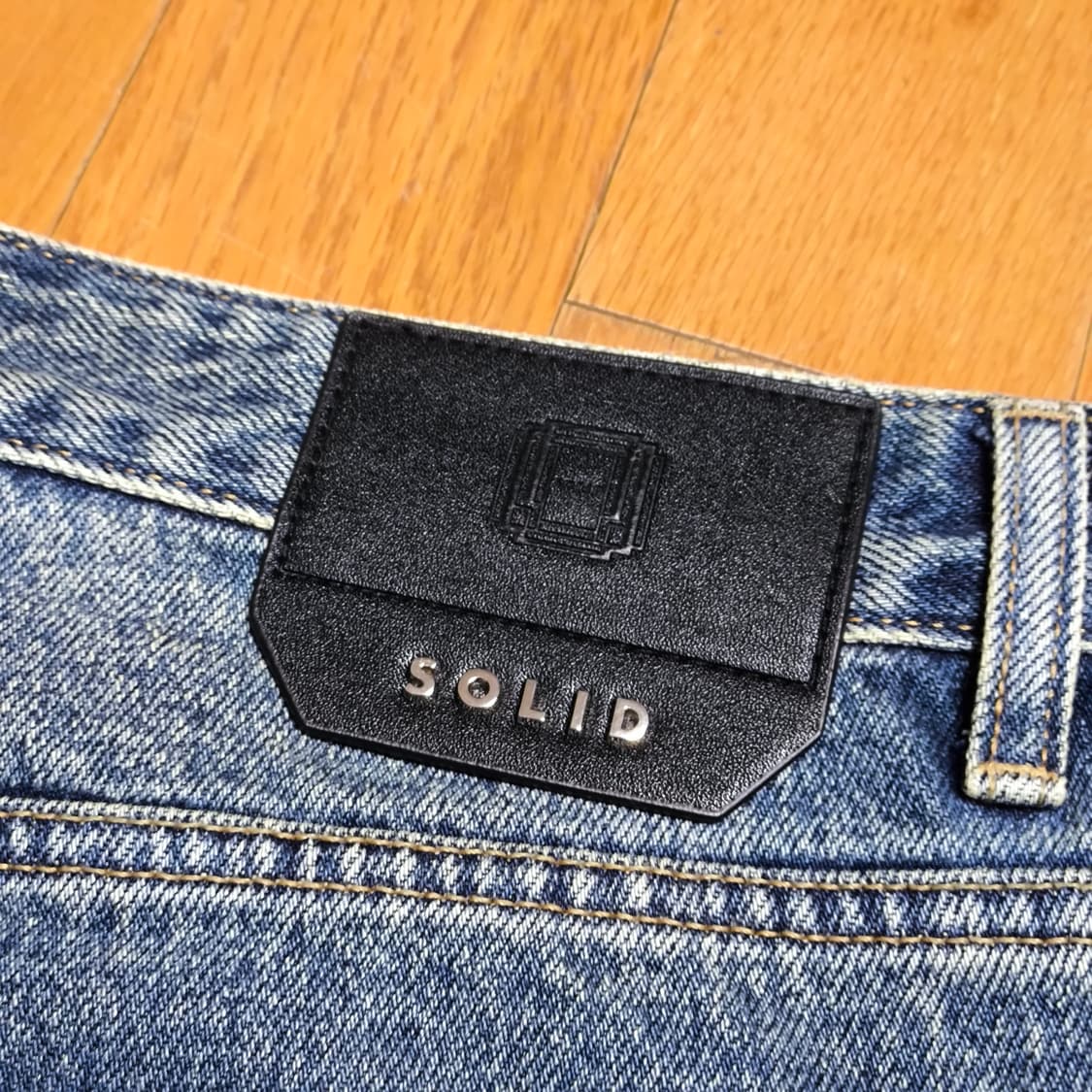 [50] 솔리드 옴므 중청 와이드 데님 팬츠 상품이미지5