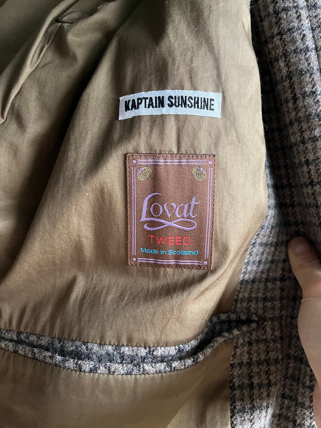 캡틴선샤인 23FW 로밧 트위드 건클럽 체크 코트 상품이미지3