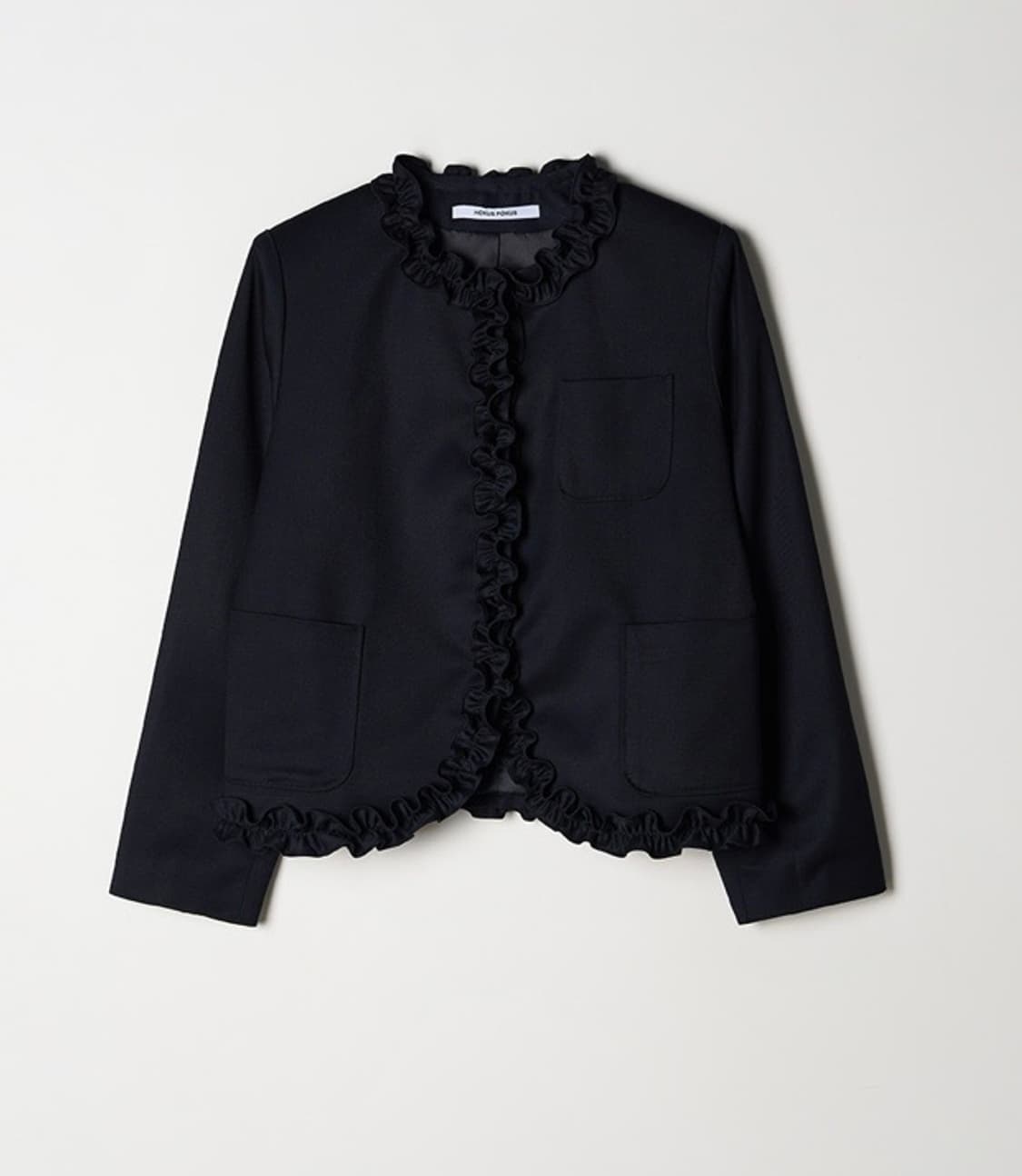 호쿠스포쿠스 젠틀 프릴 블레이저 다크네이비 S 사이즈 상품이미지1