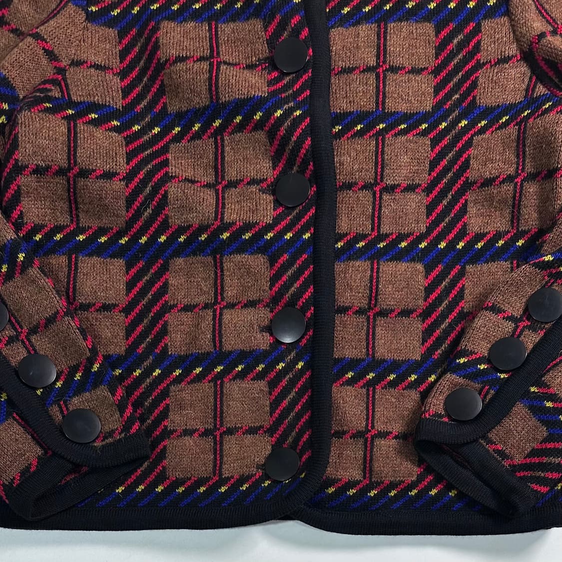 YSL 입생로랑 울 체크 가디건 상품이미지3