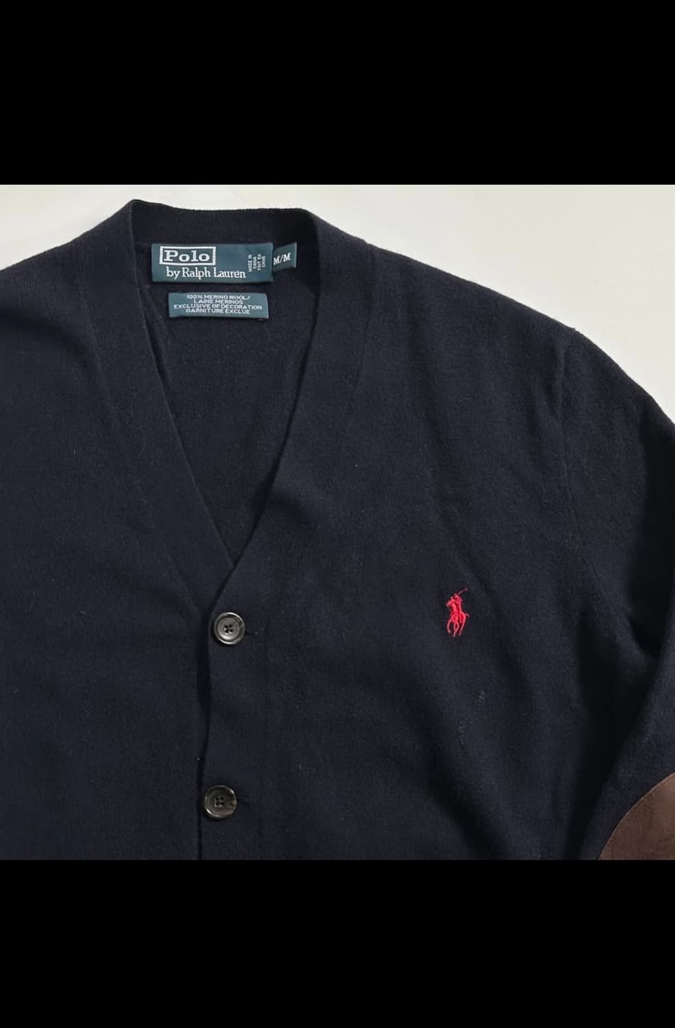 폴로 엘보우 패치 가디건 m 상품이미지2