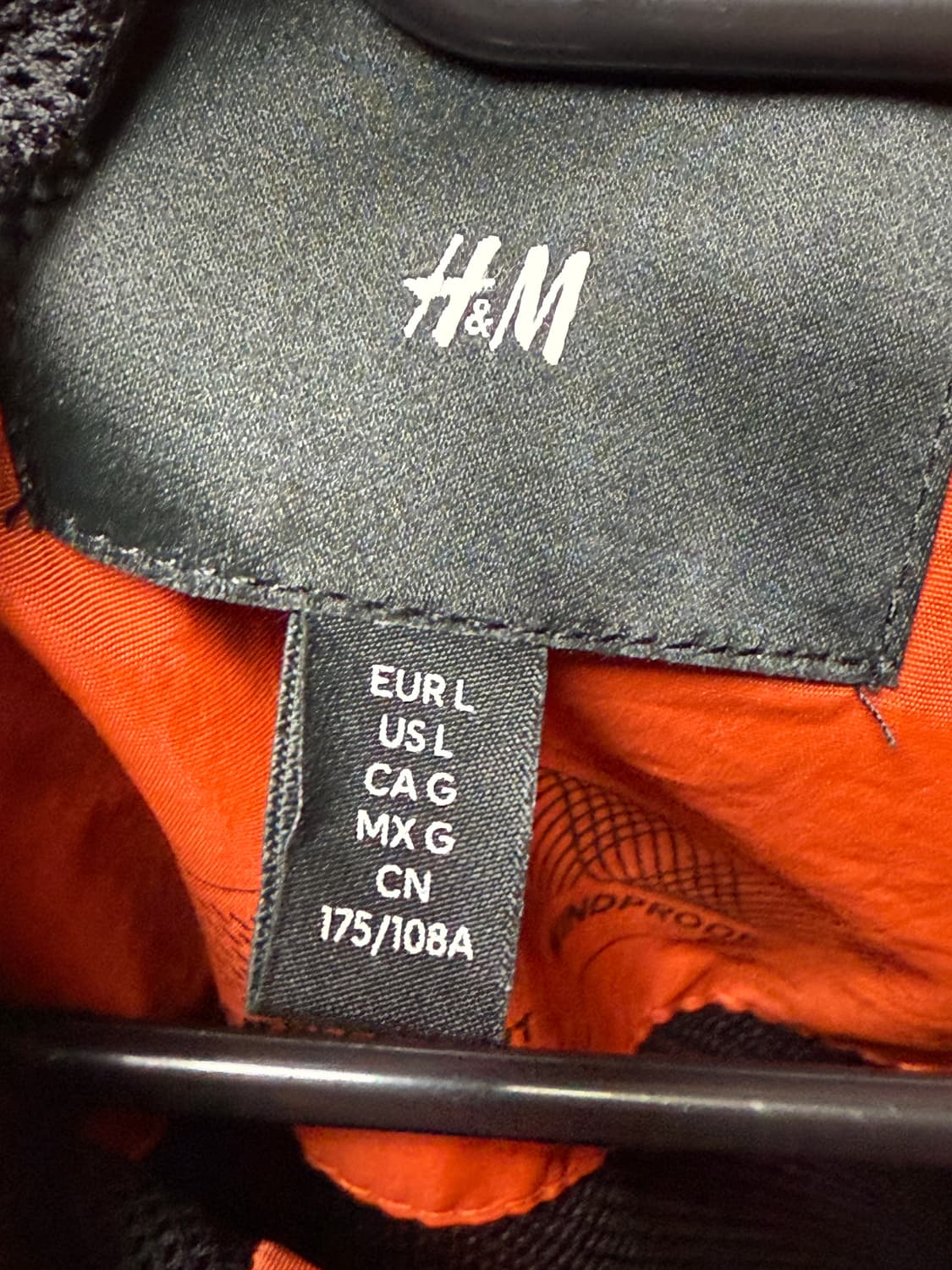 H&M 오렌지 후드 바람막이 상품이미지3