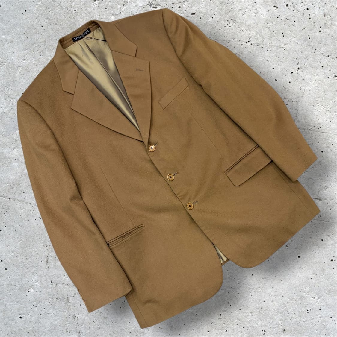 [41R] 입생로랑 뿌르 옴므 베이지 캐시미어 울 블레이저 자켓 B321 상품이미지1